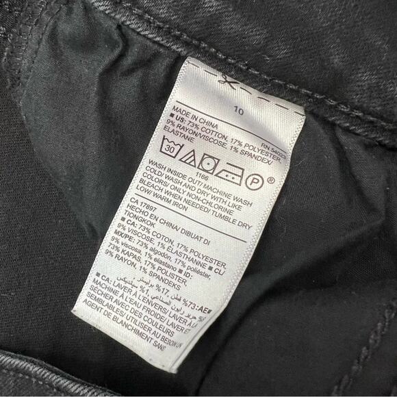 Old Navy Mid-rise Distressed Black Rockstar Jeans Size 10 - Picture 6 of 8